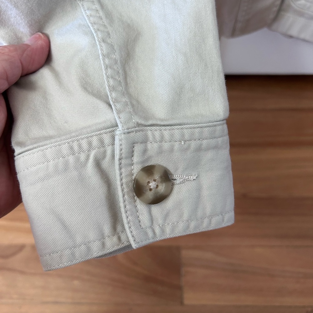 L.L.Bean tan cotton utility jacket. Preppy. Military inspired. EUC. Travel. Work - Picture 7 of 16